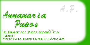 annamaria pupos business card